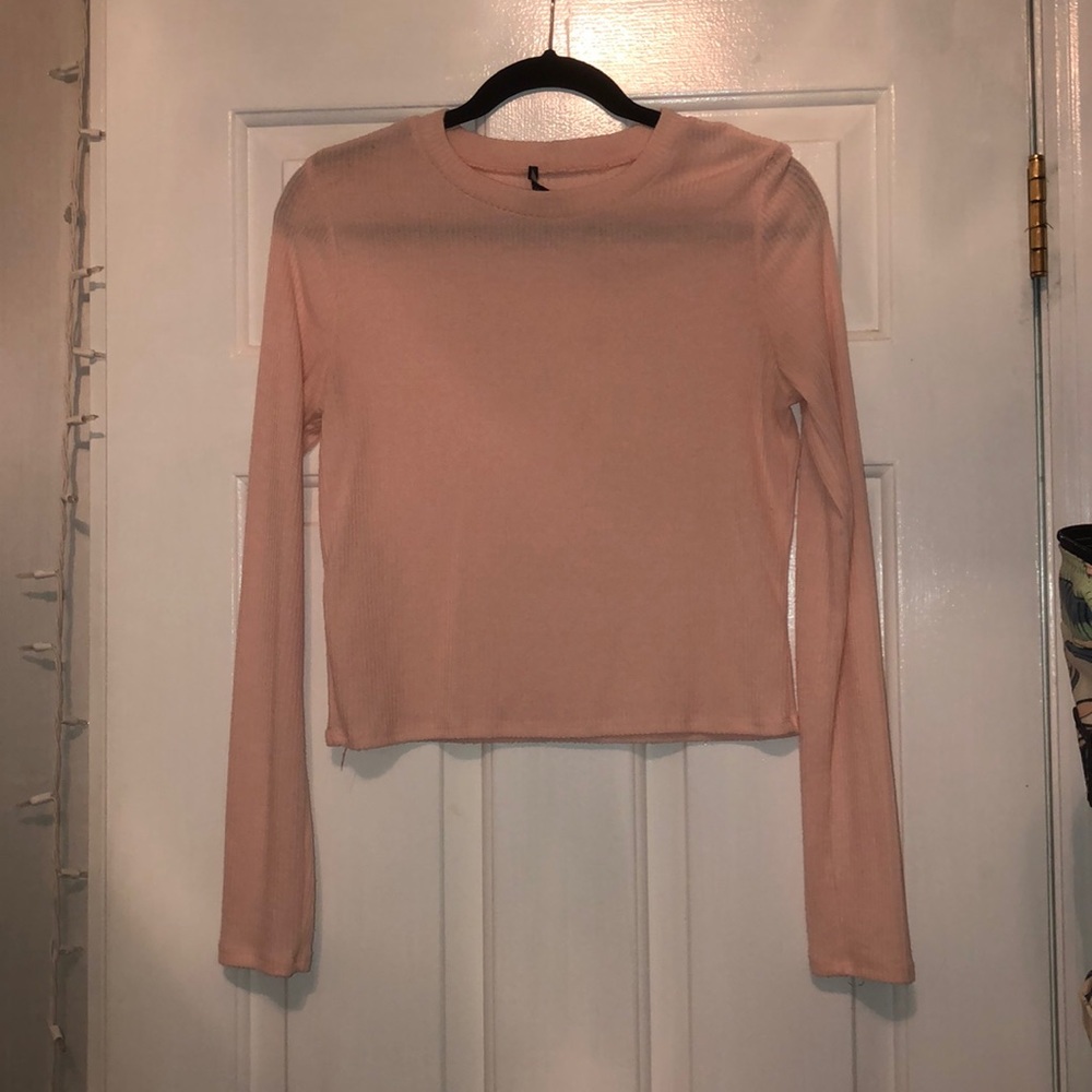 Pink Forever21 Long Sleeve Top Large